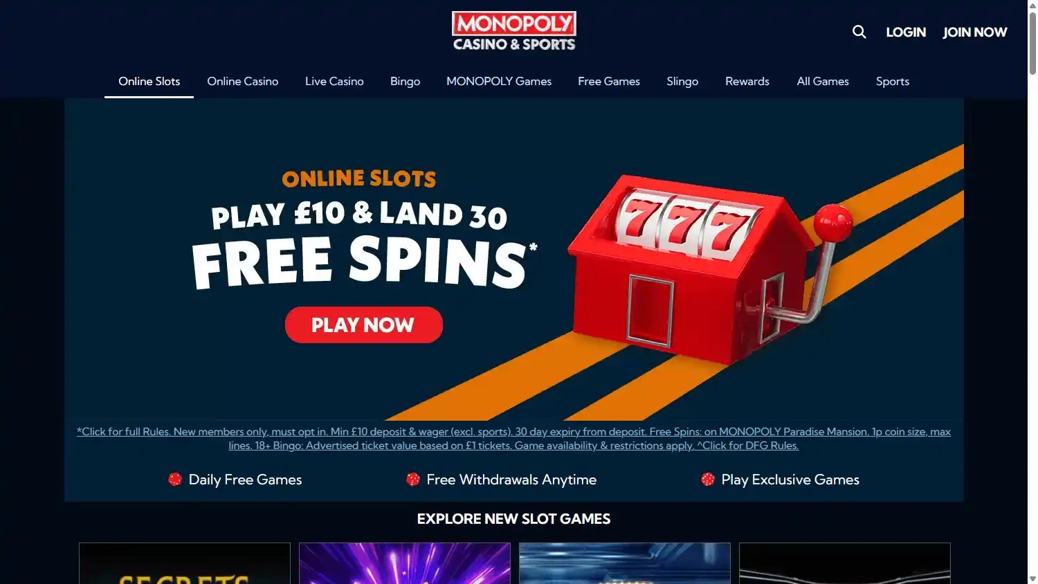 MONOPOLY Casino UK screenshot 2