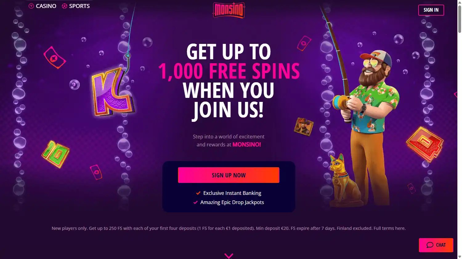 Monsino Casino screenshot 1
