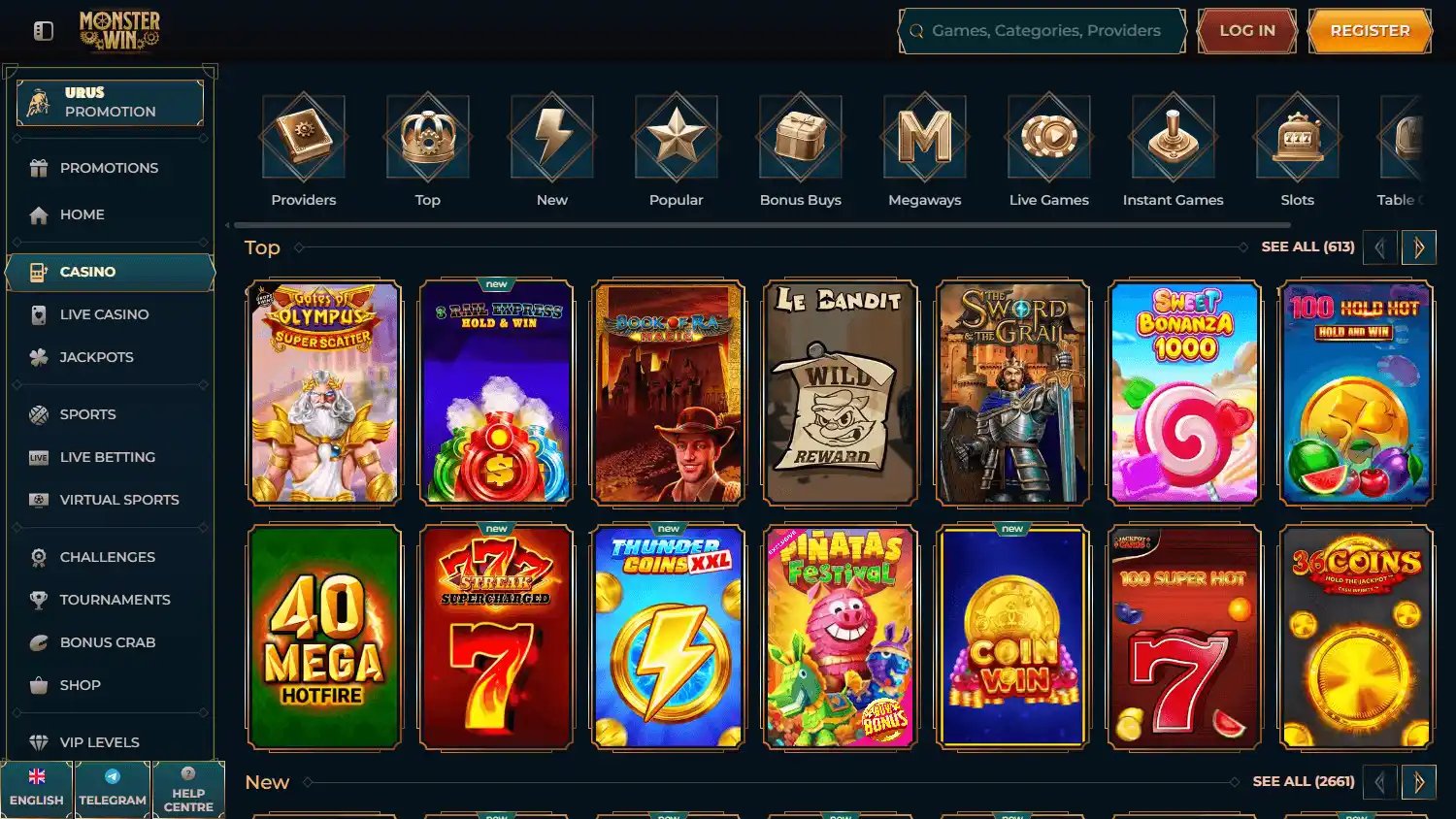 MonsterWin Casino screenshot 2
