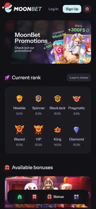 Moonbet.cc Casino screenshot 6