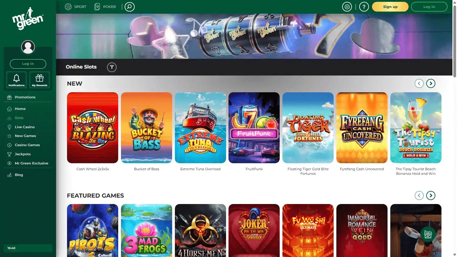 Mr. Green Casino screenshot 2