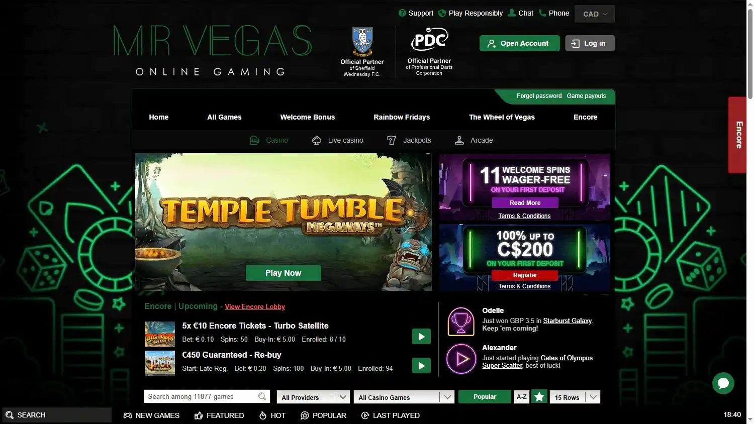 Mr. Vegas Casino screenshot 1