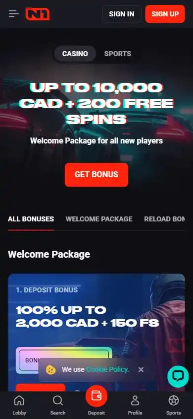 N1 Bet Casino screenshot 4