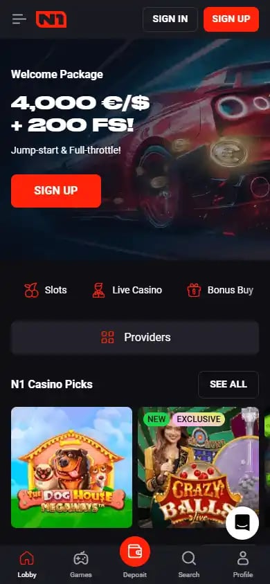 N1 Casino screenshot 4