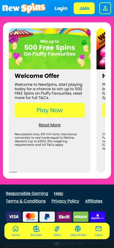 NewSpins Casino screenshot 6