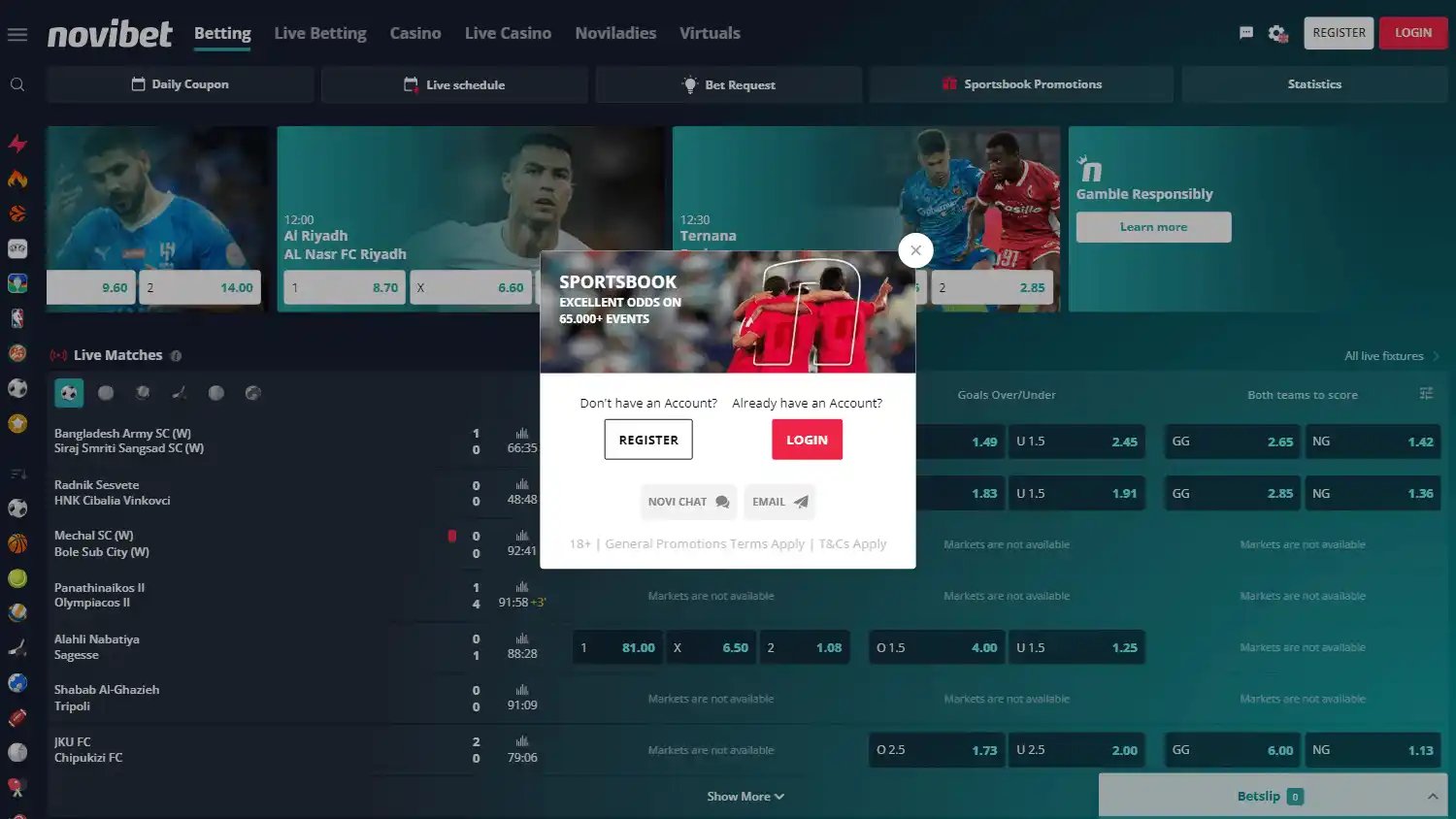 Novibet Casino screenshot 1