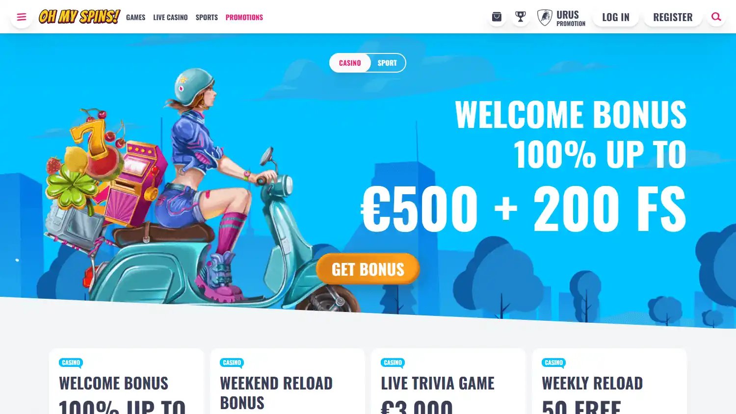 OhMySpins Casino screenshot 3