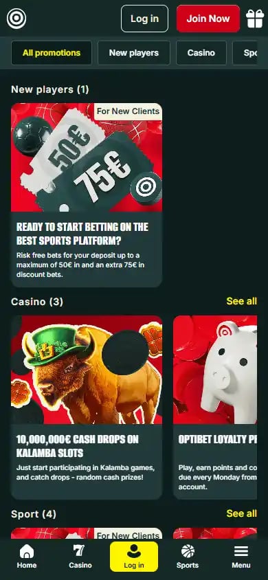 Optibet Casino LV screenshot 6