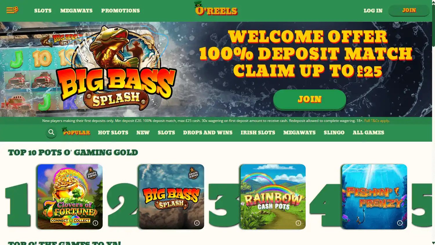OReels Casino screenshot 1