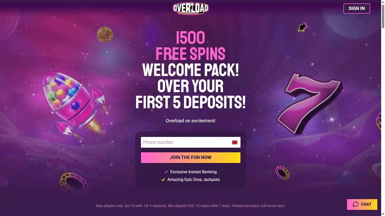 Overload Casino screenshot 1