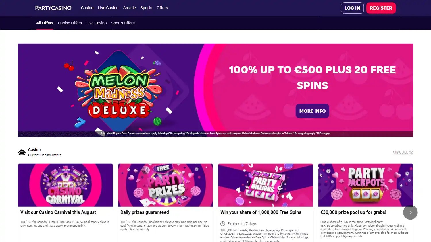 Party Casino screenshot 3