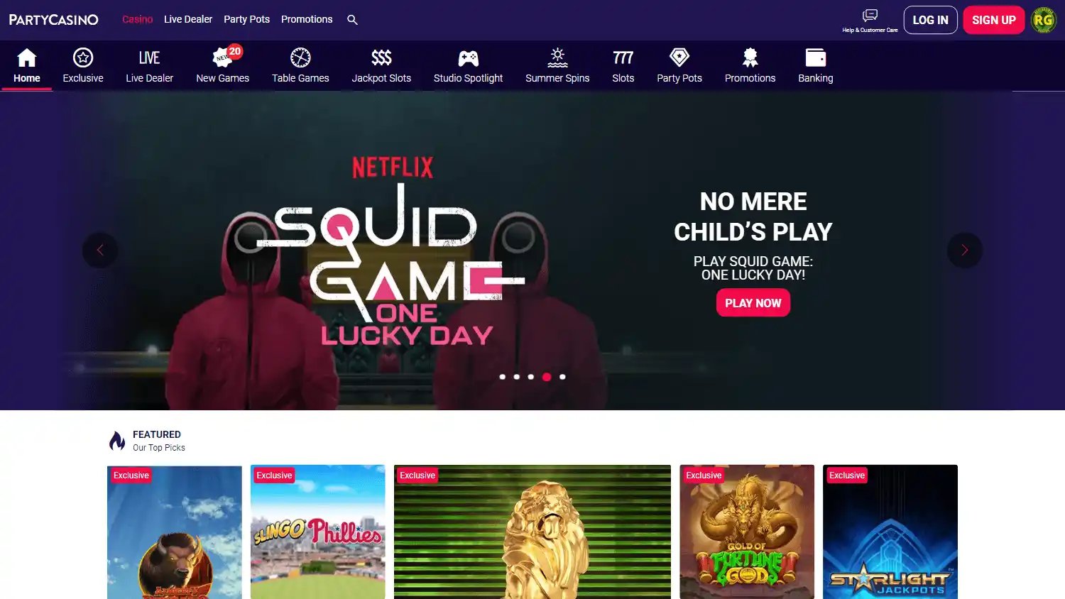 Party Casino screenshot 1