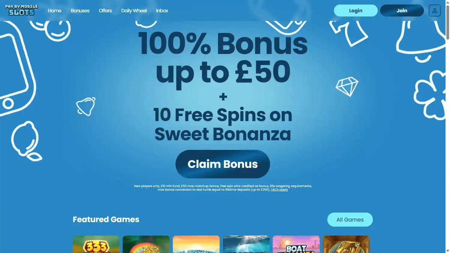 Pay By Mobile Slots Casino screenshot 1