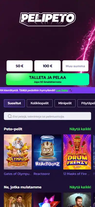 Pelipeto Casino screenshot 5