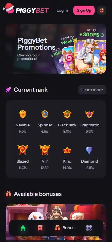 PiggyBet Casino screenshot 6