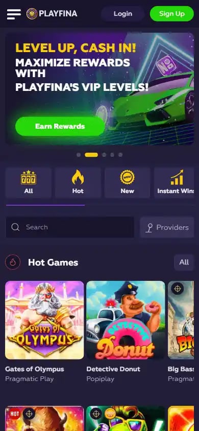 Playfina Casino screenshot 4