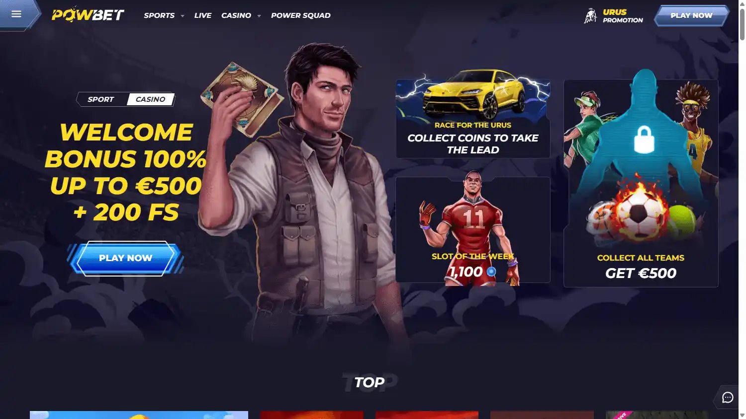 Powbet Casino screenshot 1