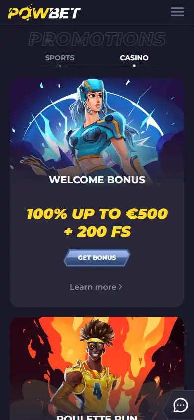 Powbet Casino screenshot 6