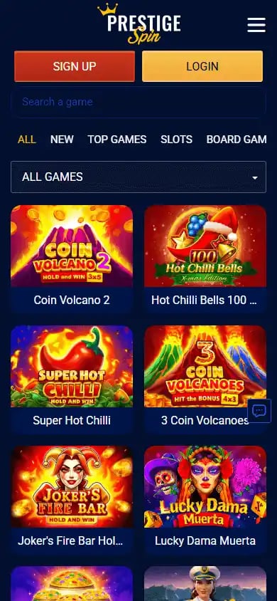 Prestige Spin Casino screenshot 5