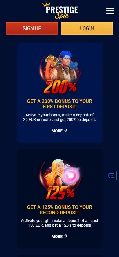 Prestige Spin Casino screenshot 6