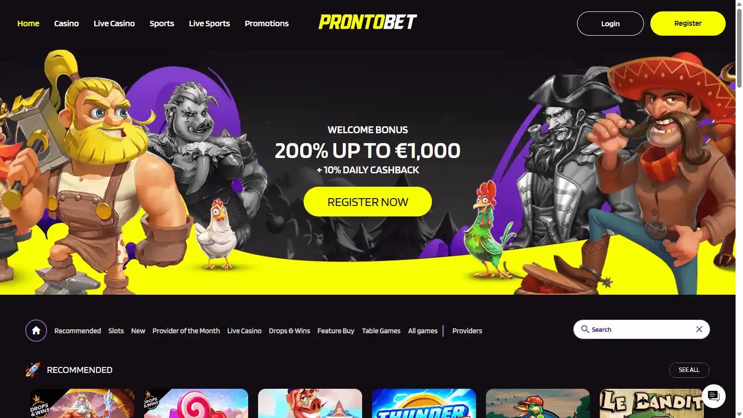 ProntoBet Casino screenshot 1