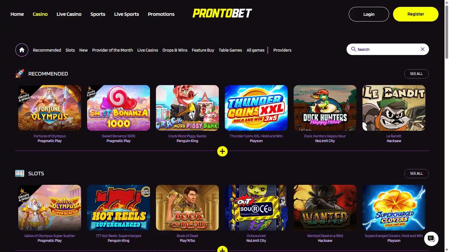 ProntoBet Casino screenshot 2