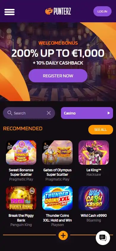 Punterz Casino screenshot 4