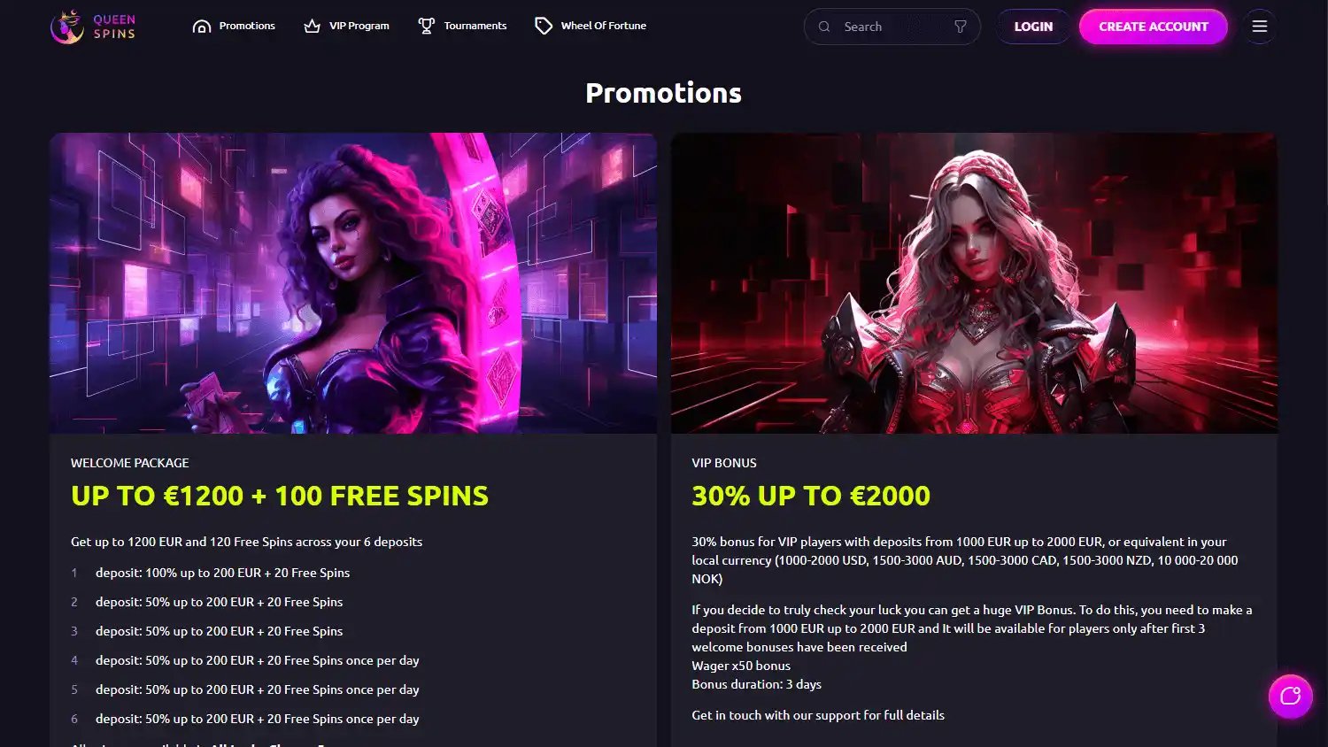 Queenspins Casino screenshot 3