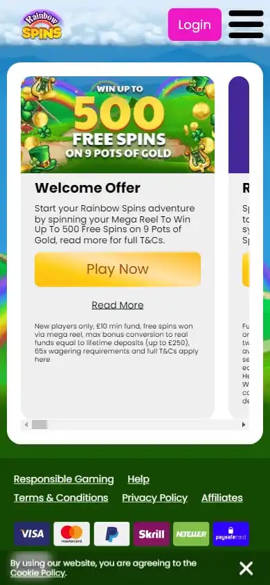 Rainbow Spins Casino screenshot 6