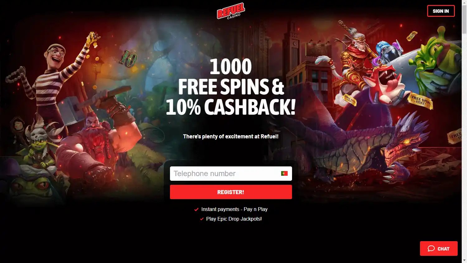 Refuel Casino screenshot 1