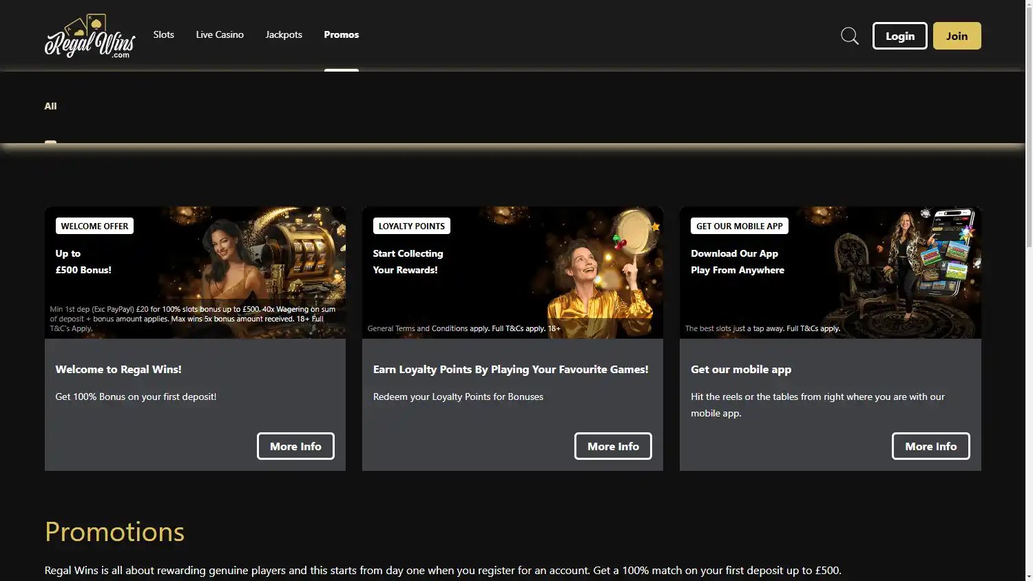 Regal Wins Casino screenshot 3