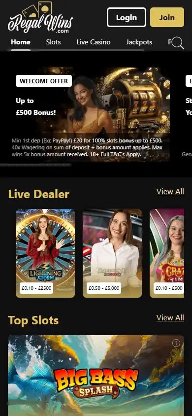 Regal Wins Casino screenshot 4