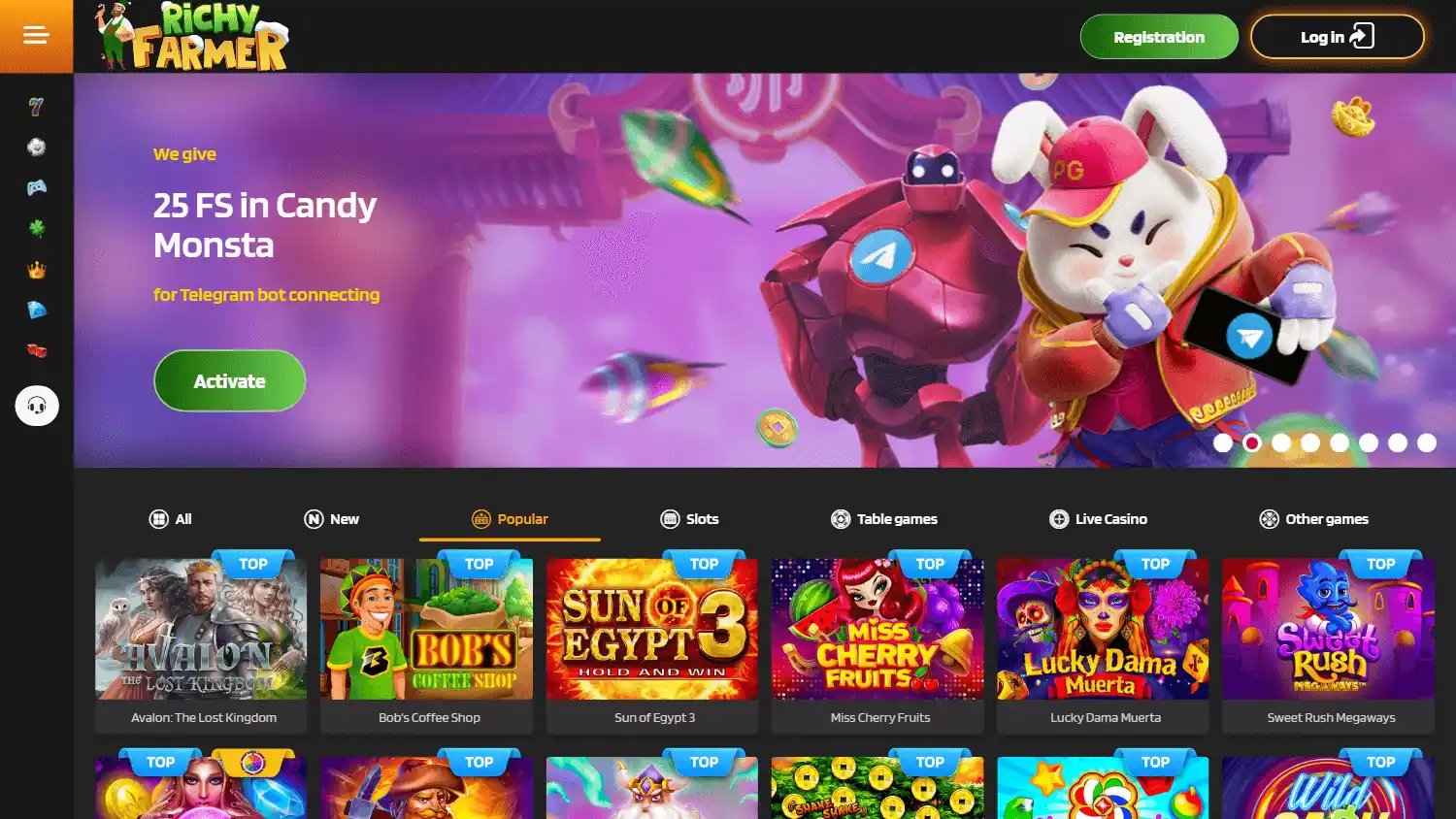 Richy Farmer Casino screenshot 1