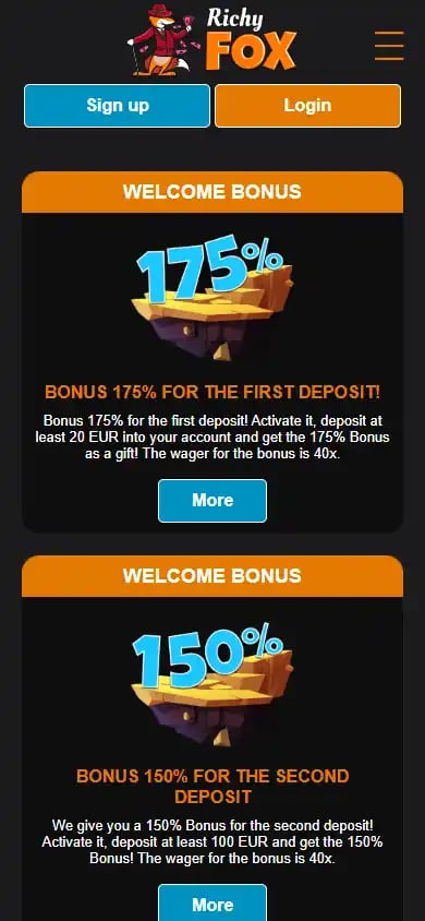 Richy Fox Casino screenshot 6