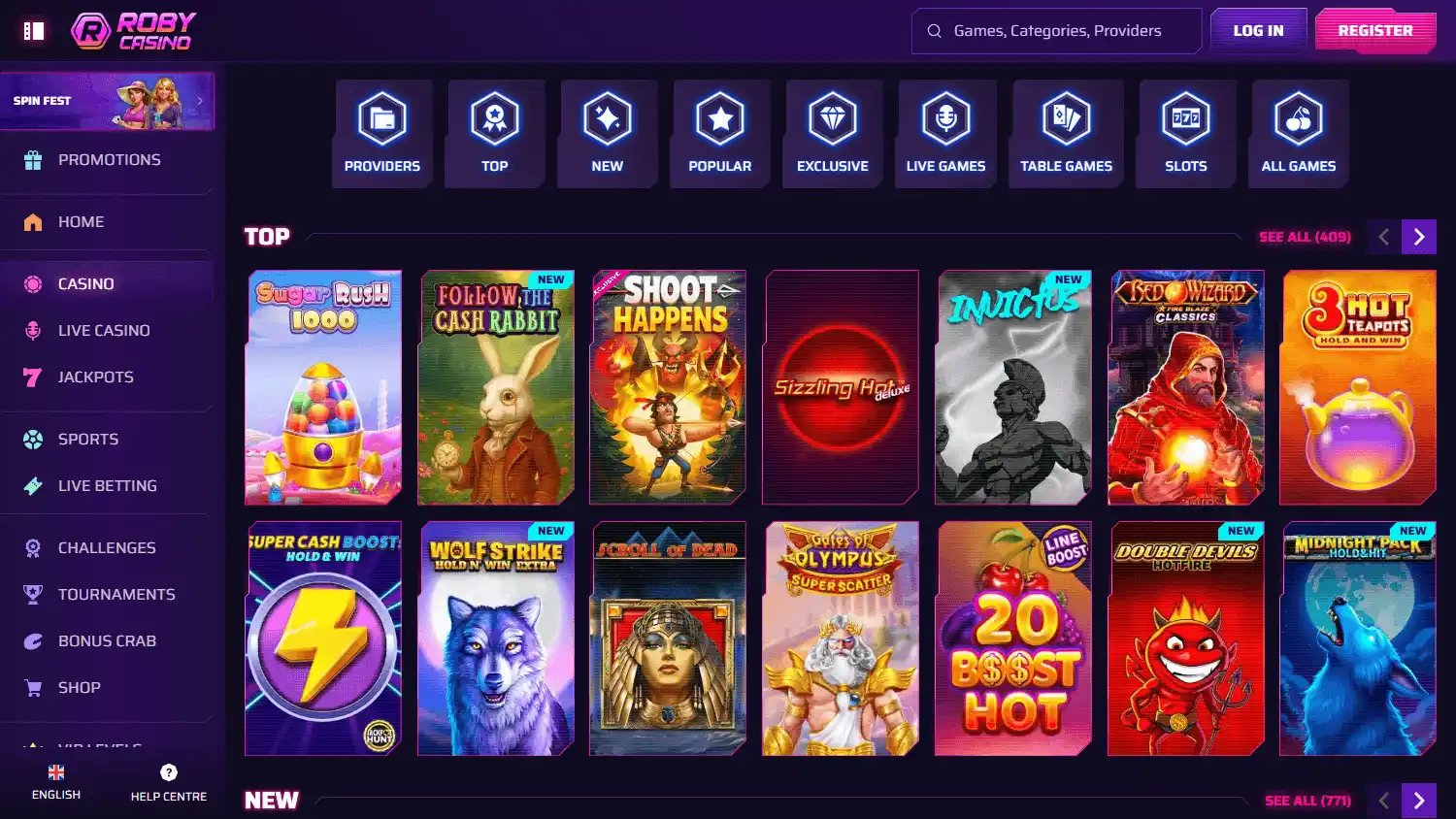 Roby Casino screenshot 2