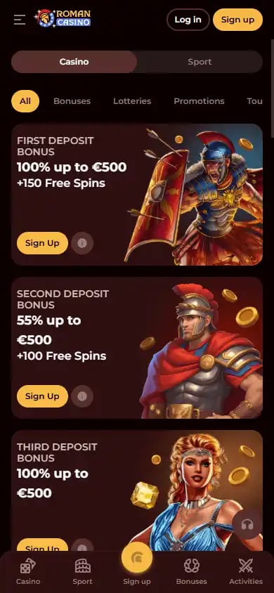 Romancasino screenshot 6