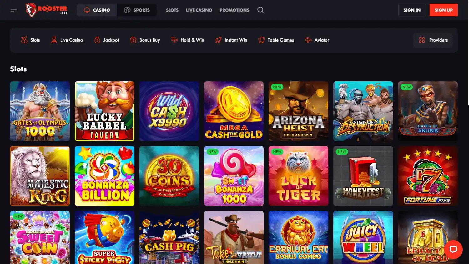 Rooster Bet Casino screenshot 2