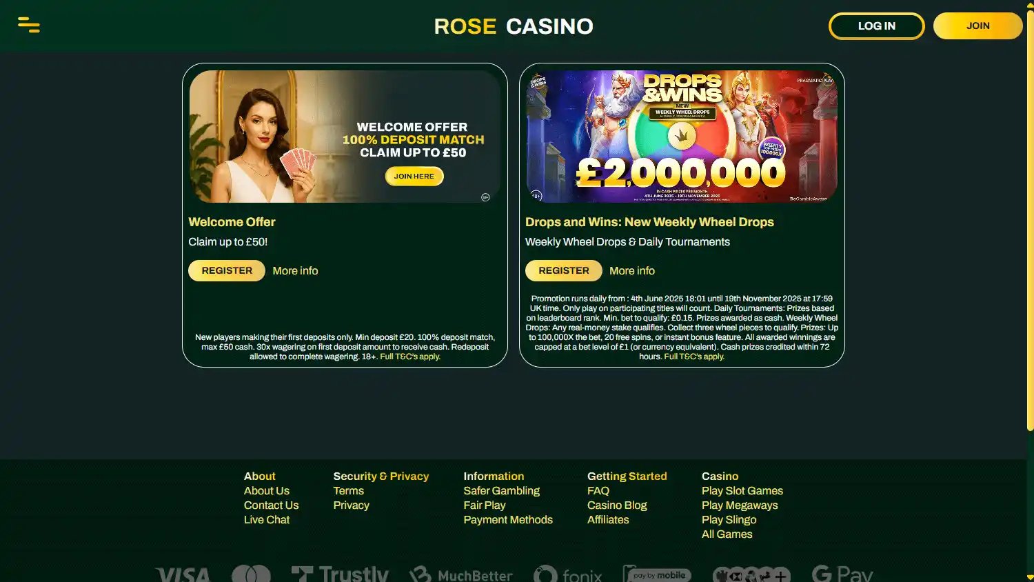 Rose Casino screenshot 3