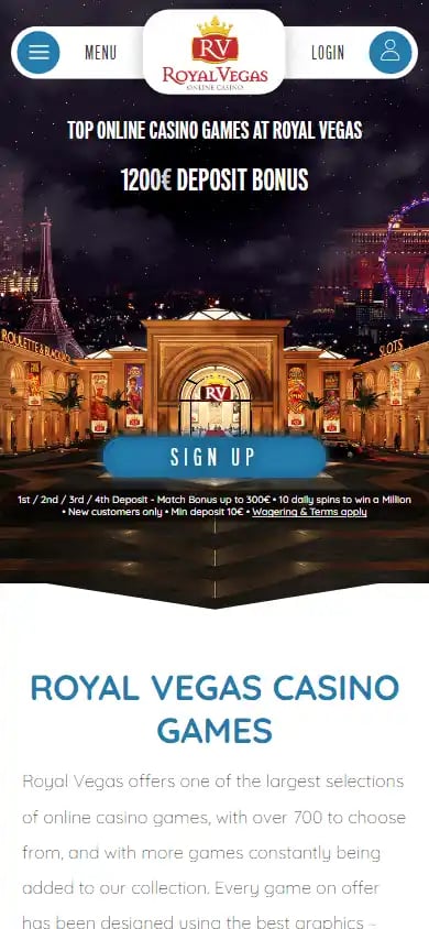 Royal Vegas Casino screenshot 5