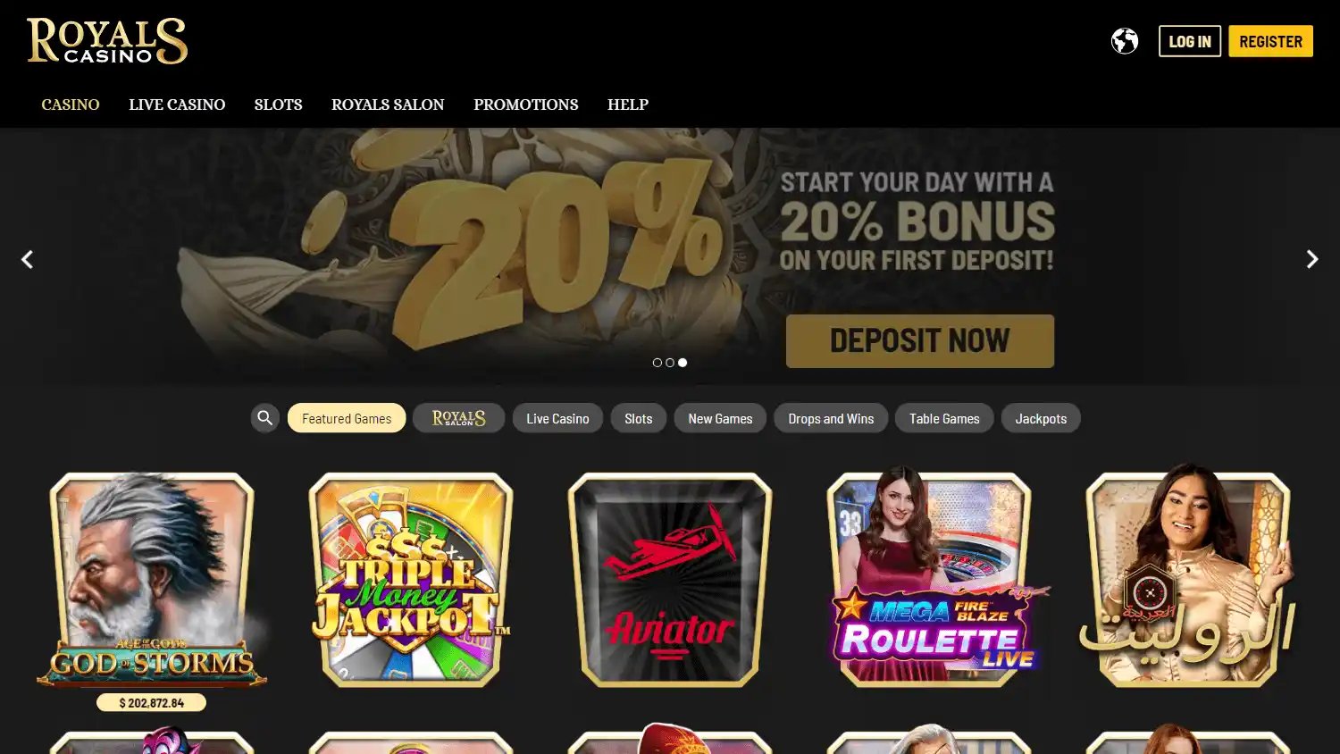 Royals Casino screenshot 2