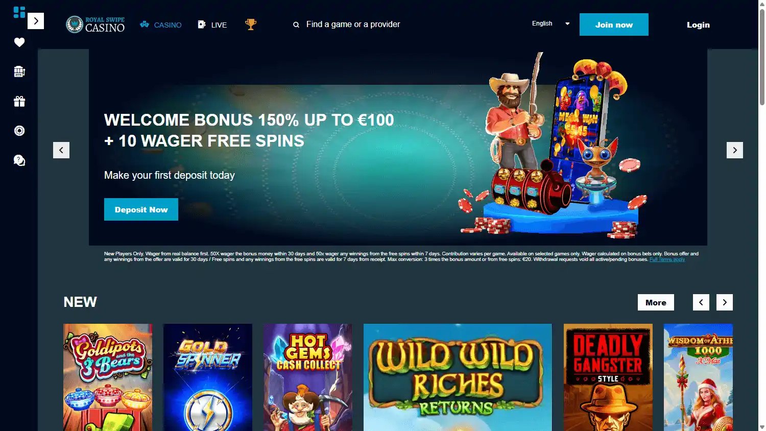 RoyalSwipe Casino screenshot 1