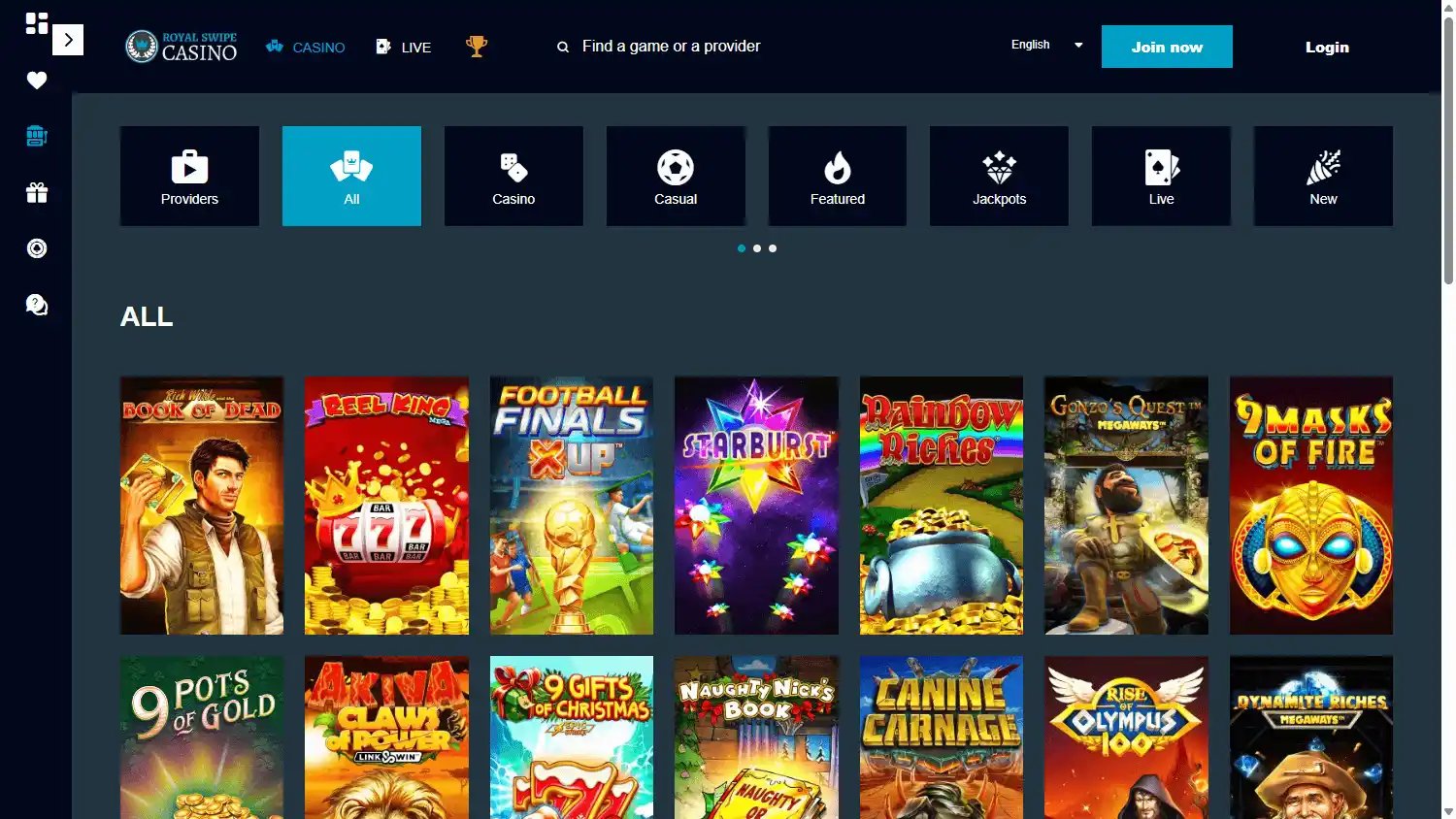 RoyalSwipe Casino screenshot 2