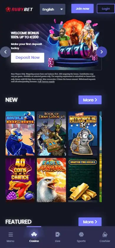 Ruby Bet Casino screenshot 4