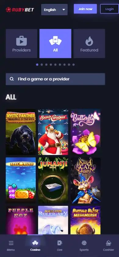 Ruby Bet Casino screenshot 5