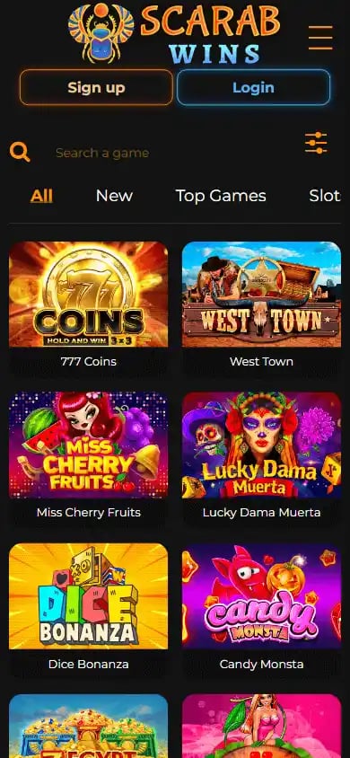 Scarabwins Casino screenshot 5