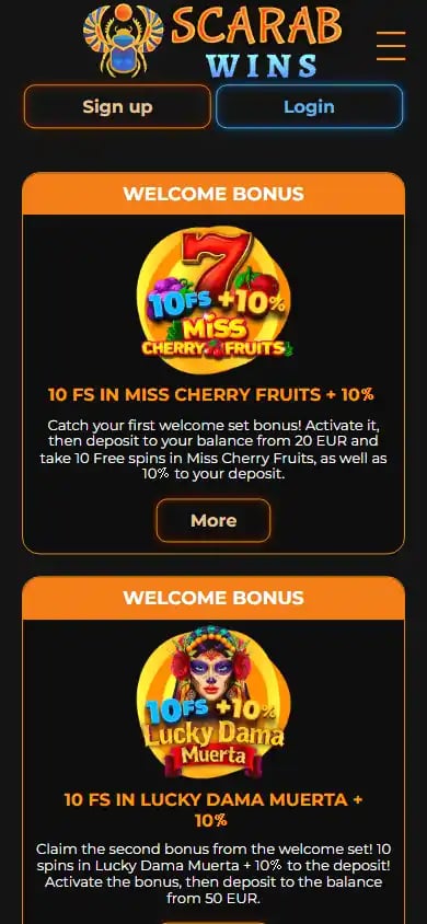 Scarabwins Casino screenshot 6