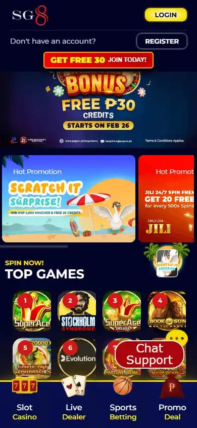 SG8 Casino screenshot 5