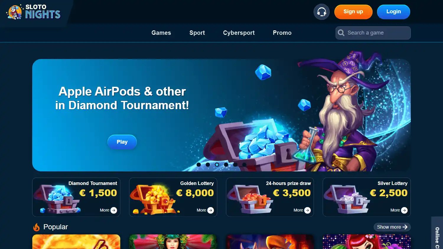 Sloto Nights Casino screenshot 1