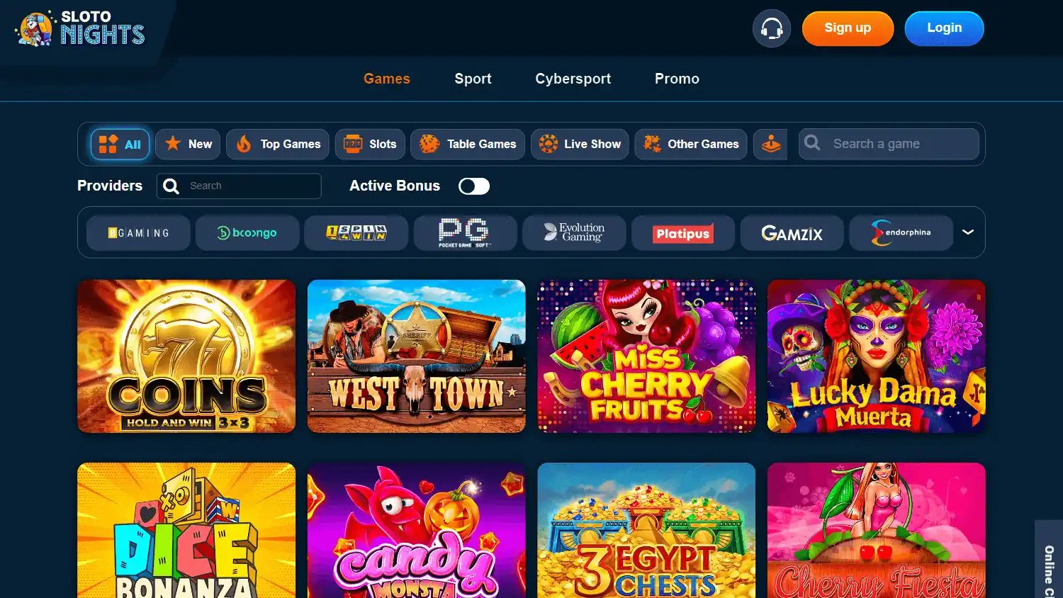 Sloto Nights Casino screenshot 2