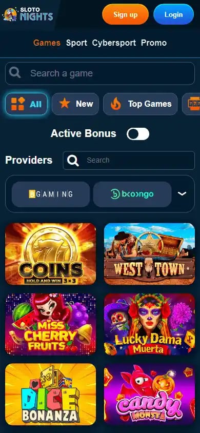 Sloto Nights Casino screenshot 5
